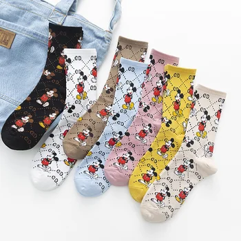 Kawaii disney Anime série Priedušná Mickey Mouse cartoon farebné ponožky bavlna Módne DIEŤA, chlapec, dievča priateľka festival darček