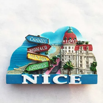 Francúzsky turistické mesto Nice Cote dAzur tvorivé registrujte sa cestné, turistické, obchod so magnetických nálepiek chladnička