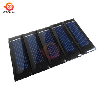 5 ks/veľa 0.5 V 100mA Solárny Panel Mini Solárny Systém urob si sám Pre Batériu mobilného Telefónu, Nabíjačky, Solárne Prenosné
