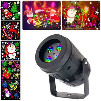 20 Vzory LED Laserové Projekčné Svetlo Vianoce Snowflake Elk Lampa Vianočné Dekorácie Vzor Pozornosti Noc