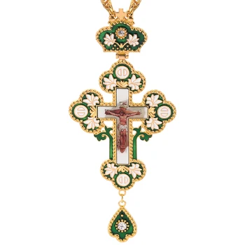 kríž pectoral Kresťanská cirkev colden náhrdelník kňaz, kríž, Pravoslávny krst darček náboženské ikony Prívesok