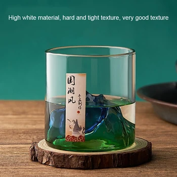 Japonský Štýl Sklo Pohár 3D Horách Whisky Pohárov na Likér XO Víno Pohár Vodky Tumbler Priehľadné ohňovzdorné Šálku Čaju