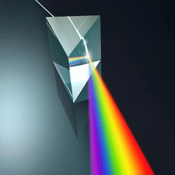 25*25*80mm Krištáľové Sklo Triple Rovnostranného Trojuholníka Prism Fyziky Učiť Svetelné Spektrum