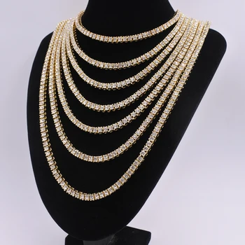5mm, 1 riadok reťazca tenis náhrdelník módne šperky pánske hiphop ľadový sa bling unisex s vysokou kvalitou crystal silver farba