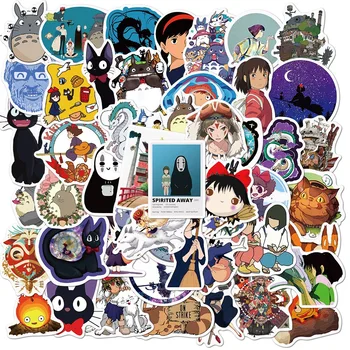10/30/50Pcs Hayao Miyazaki Anime Nálepky Moving Castle Odvážneho Preč Cartoon Nálepky na Bicykel, Notebook, Knihy Batožiny Deti Hračky