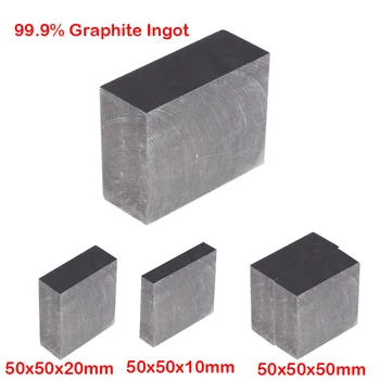 vysoká čistota 99.9% grafit ingot 50 mm x 50 mm s hladkým povrchom, široko používané v elektronických kovov