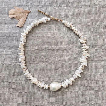 Vysoko kvalitné Barokový Sladkovodné Perlový Náhrdelník Luxusné Nepravidelný Pearl Šperky Ženy, Svadobné Hostiny očarujúce príslušenstvo darček