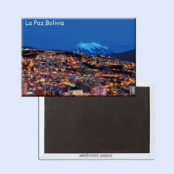 SOUVEMAG La Paz Bolívia Cestovné Chladničky Magnety 21133,Suveníry z Celosvetovej Turistické Krajiny