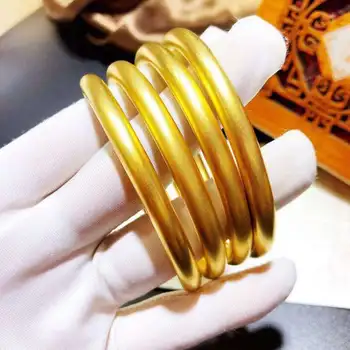 Originálne Pevné 24K Gold Farebné Náramky pre Ženy, Mužov Pár Náramok Šperky Zlaté Svadobné Šperky Putá Bangles Príslušenstvo