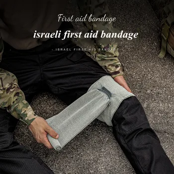 Vonkajšie Prvej Pomoci Atelokolagénom Vojenské Škrtidlo Kompresie Izraelské Obväz Sterilizácia Jednou rukou Sterilné Prežitie