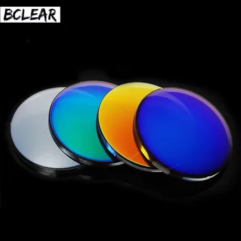 BCLEAR 1.56 Módne Farebné Polarizované UV400 Zrkadlo Odrážajúce slnečné Okuliare, Šošovky na Predpis Jazdy Krátkozrakosť slnečné Okuliare