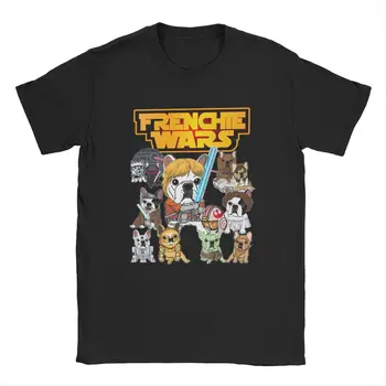 Pánske T-Shirt Frenchie Wars Star Wars Vintage 100% Bavlna Tričká Disney Krátky Rukáv T Shirt Crewneck Oblečenie Nový Príchod