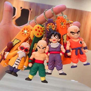Dragon Ball Z Son Goku Majin Buu Kuririn Master Roshi Piccolo Cartoon Keychain Bábika Prívesok Na Taška Auto Keyring Príslušenstvo Dary