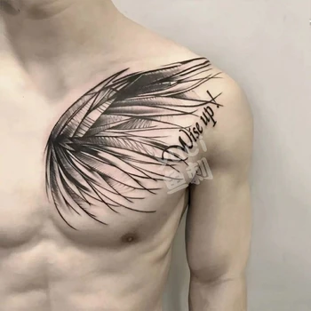 Hrudník Krídla Nepremokavé Tatouage Temporaire Homme Black Dočasné Tetovanie Nálepky Cool Umenie Falošné Tetovanie Tatuagem Adesiva Aufkleber