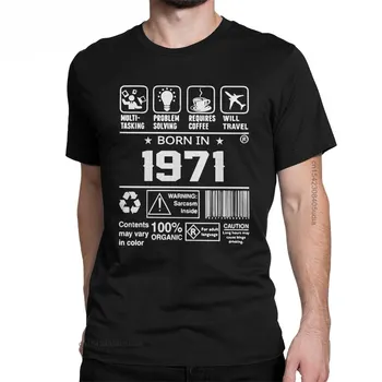 1971 Narodeninovej Party Oslavy Mužov Grafika Tričká Bežné Tees Kolo Krku T-Shirt Bavlna Plus Veľkosť Harajuku Mužov Oblečenie
