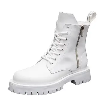 talianska značka dizajnér mužov voľný čas chelsea topánky biele topánky platformu pravej kože boot kovboj krátke botas masculinas