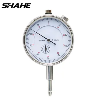 Shahe 0-10/0-25 mm 0.01 mm Metrika Dial Indikátor s späť očko dial indikátor rozchod Presnosť Nástroj 0.01 mm Stabilný Výkon