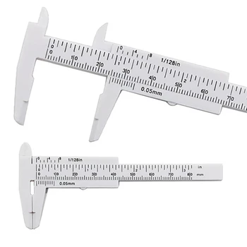 80mm Mini Plastové Posuvné Vernier Strmeň Rozchod Mikrometer Na Meranie Šperky Starožitnosti Malé Výrobky Opatrenie Nástroj