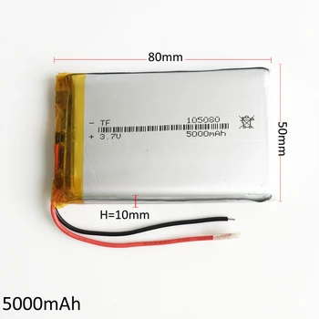 3,7 V 5000mAh Lítium-Polymérová LiPo Nabíjateľná Batéria buniek Pre Power bank video PSP, Notebook POLOVICE PAD ziskové tablet PC 105080