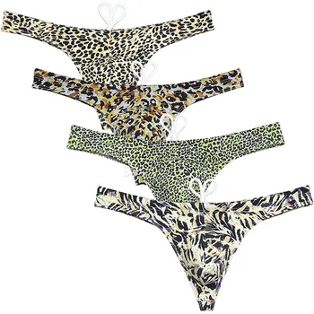 Pánske Leopard Bikiny, Plavky Micro Tangas Ice Hodváb Podšívka Plávať Tangá Plavky, plážové oblečenie, Surfovanie Šachty