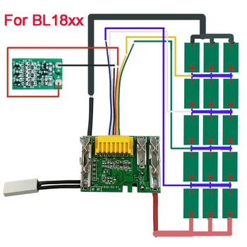 1 ks PCB Doska/LED Doska BL1830 Li-Ion Batéria PCB Ochrany Doska Pre Makita 18V 3 6 9Ah Batérie Nástroje