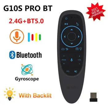 G10S Pro 2.4 G Air Bezdrôtové Myši Google BT5.0 Hlas, Diaľkové Ovládanie Mikrofón IČ Vzdelávania 6-os Gyroskop Pre Android 11 10 TV