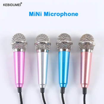 Mini Mikrofón s 3,5 mm Stereo Štúdiový Mikrofón pre Karaoke KTV pre Chytrý Mobilný Telefón, Notebook, PC Desktop Ručné Prenosné Mini Mic