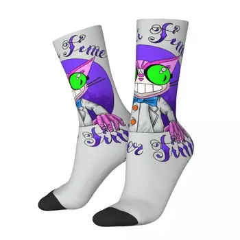 Vtipné Blázon Kompresné Ponožky pre Mužov Genki Čas Cool Hip Hop Harajuku Saints Row Hry Šťastný Kvality Vzor Vytlačené Posádky Ponožky