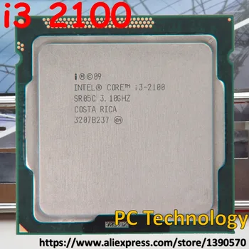 Originál Intel i3-2100 i3 2100 CPU Procesor 3.1 GHz /3 MB/Dual Core /Socket 1155/ doprava Zadarmo loď sa v rámci 1 deň