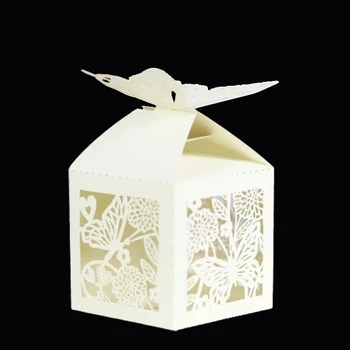 10pcs Motýľ Candy Prospech Box Balenie Darčekové Krabice Papier Taška Pre Svadobné Mariage Krst, Narodeniny, Party Dekorácie Dodávky