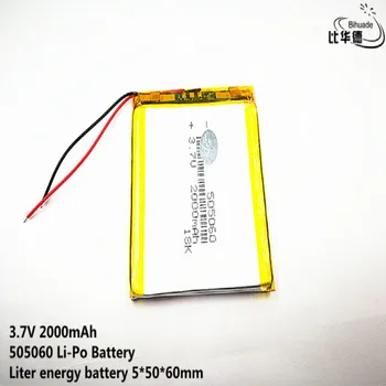 10pcs Liter energie batérie Dobré Qulity 3,7 V,2000mAH,505060 Polymer lithium ion / Li-ion batéria pre HRAČKA,POWER BANKY,GPS,mp3,mp4
