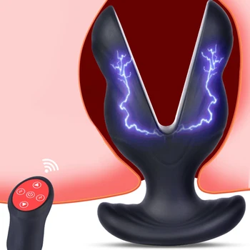 Elektrickým Prúdom Análny Vibrátor Plug Dilator Mužskej Prostaty Masér Nositeľné Dildo Vibrátor Zadok Plug Análny Sex Hračky pre Dospelých 18