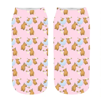 Dámske ponožky kawaii Zábavné Capybara Strany Vytlačené Ponožky Žena harajuku Šťastný Novinka Bežné roztomilý dievča darček Ponožky pre ženy