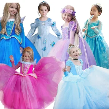 Fancy detské Oblečenie Princezná Šaty pre Dievčatá Strana Cosplay Princezná Kostýmy Halloween, Vianočné Šaty Narodeniny Oblečenie