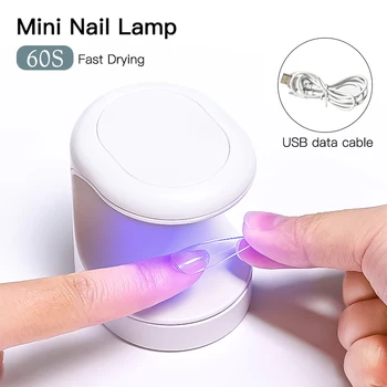 Mini LED Lampa na Nechty Manikúra Nechty, Vlasy Stroj UV Lampa Auto Senzor, Manikúra Nástroje