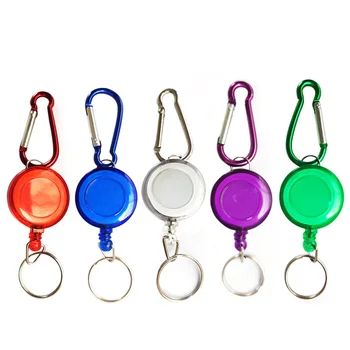 Multifunkčné Multi-farebné Roll Stiahnuteľné aplikácie Keychain rope Bag Recoil ID Kartu, Držiak Kľúčov prívesok z Ocele Kábel
