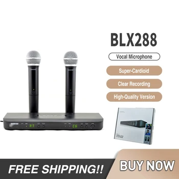 Profesionálne Prenosné FM BLX288 Bezdrôtový Dynamický Mikrofón Beta58 Vokálne Microfone BLX8 True Diversity Wireless Mikrofón
