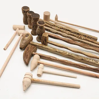 1pcs drevené bicie masáž kladivo mini tesárske kladivo detské hračky hobby ručné malá palička bicie kladivo gopher