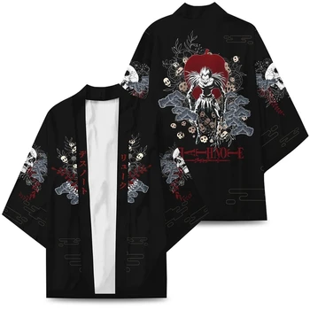 Death Note Ryuk Anime Haori Kimono Cosplay Kostým Kabát Tričko Dospelých Plášť Halloween