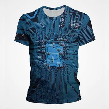 Doska PROCESORA T Shirt Muži Ženy Procesor Line Doska tričko Letné Módy 3D Printed Tee Bežné v Pohode Šaty, Topy