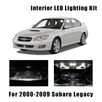 12pcs Biele Auto LED Žiarovky Interiéru Mapu Dome Light Kit vhodný Pre 2000-2007 2008 2009 Subaru Legacy Dvere batožinového priestoru špz Lampa