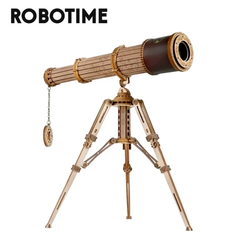 Robotime Rokr 1:1 DIY 314pcs Teleskopická Monokulárne Ďalekohľad Model Drevené Stavebné Súpravy na Montáž Hračka Darček Deti, Dospelých ST004