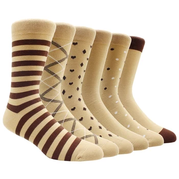 2023 Nový 5 Párov Módne Farby Pleti Mužov Šaty Bavlnené Ponožky Vysoko Kvalitnej Česanej Bavlny Business Mužov Ponožky Veľkosť EU41-48