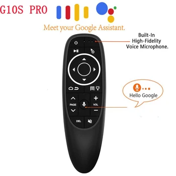 G10 G10S Pro Smart Air Mouse Google Voice Diaľkové Ovládanie 2.4 G Bezdrôtový Gyroskop, IČ Vzdelávania Pre Android TV Box H96MAX X96 mini