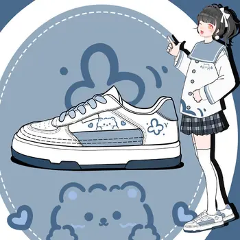 Kawaii Žena Vulcanize Topánky 2022 Módne Kórejský Cartoon Zapatillas Mujer Bežné Študentov Na Denné Nosenie, Roztomilý Ženské Tenisky