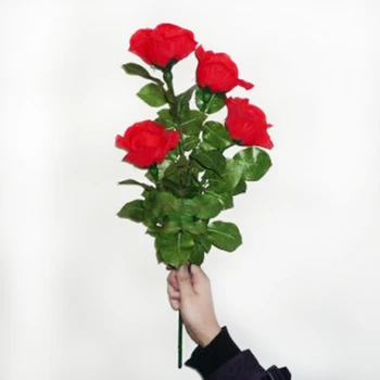 Osvetlenie rose Diaľkové Ovládanie (4 kvety) - Magický trik,kvetinové kúzlo,zblízka magic,stage,kúzlo pre milenca,romantické