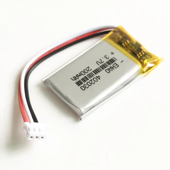 3,7 V 200mAh Lipo Polymérová Nabíjateľná Batéria s JST 1,5 mm 3pin Konektor Na MP3, GPS Slúchadlá Bluetooth 402030