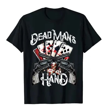 Kombinácia mŕtveho Muža, Esá Osmičky Poker Darček T-Shirt Bavlna Pánske Topy T Shirt Normálne, T Košele pre Voľný čas Slim Fit