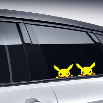 Pokemon Polepy Áut Na Elektrický Motocykel Roztomilý Pikachu Reflexné Bikachu Batérie Auto Dekoratívne Samolepky Osobnosti Škrabance