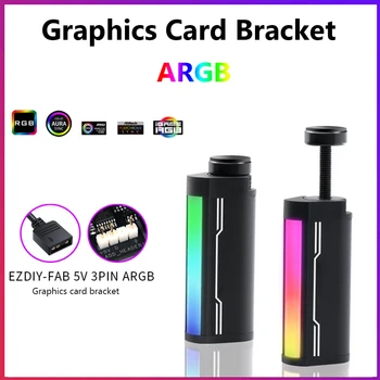 Grafická Karta Jack 5V 3PIN ARGB LED grafickej Karty Podpora Aura Synchronizácia PC Prípade Príslušenstvo Rotujúce pre ATX/M-ATX/ITX Podvozku